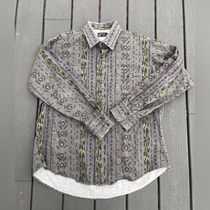 Vintage Ruddock Bros Brush Popper Shirt Men Long Sleeve Western Size XL